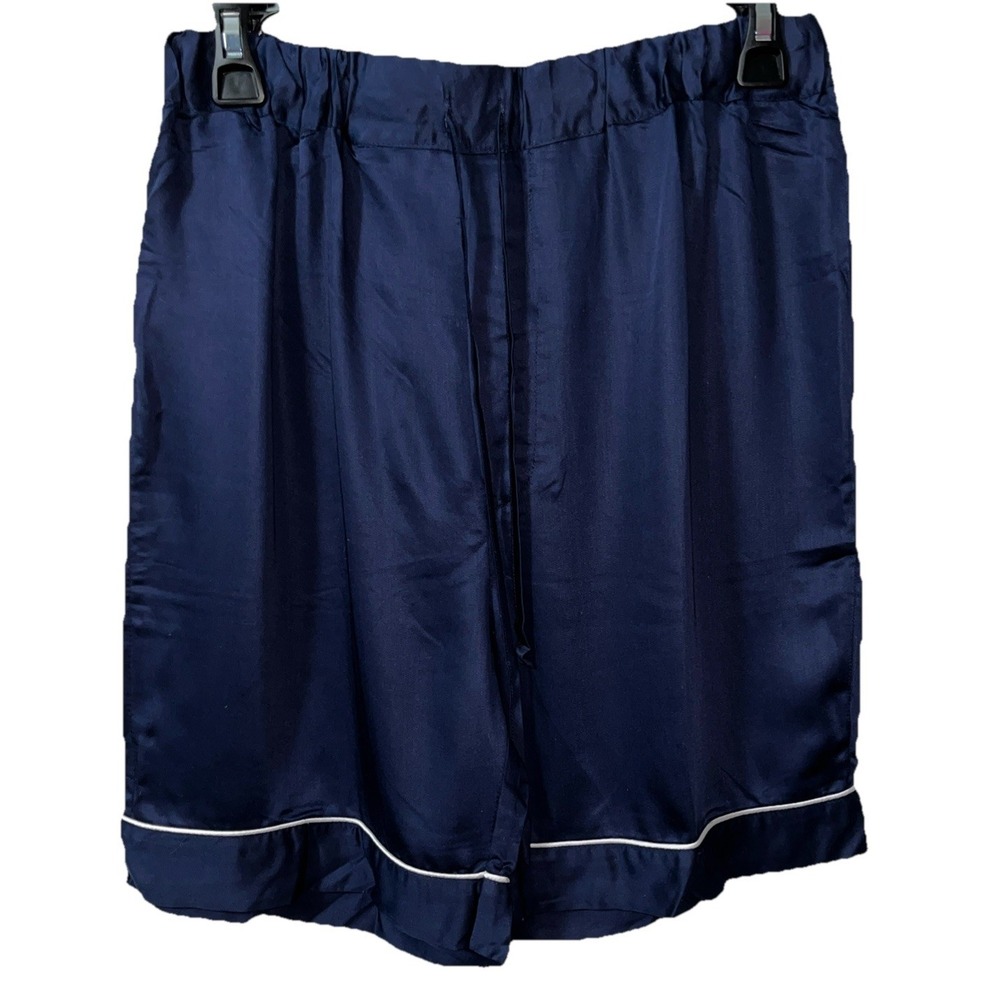 Ettitude Womens Shorts Small Blue 100% Organic Bamboo‎ Lyocell Pajama Athleisure
